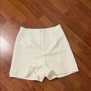 Missguided High Waist White Shorts